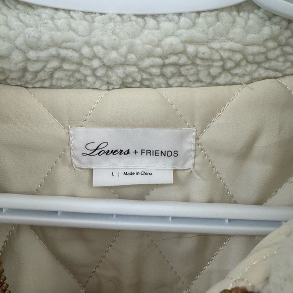 Lovers + Friends Revolve Simone Faux Fur Sherpa Quilted Jacket - Picture 3 of 9